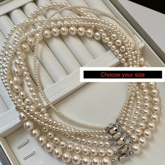 ✨ Artificial Pearl Beaded Necklace - Multiple Sizes & Lengths - Picture 6 of 7
